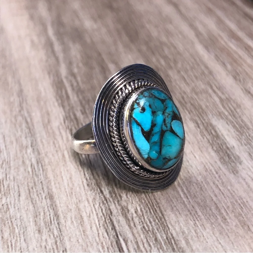 Mojave Turquoise Sterling Ring 8